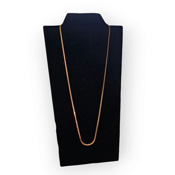 Monet Vintage 1940s Triple Gold-plated Serpentine Chain Necklace - Picture 2 of 14